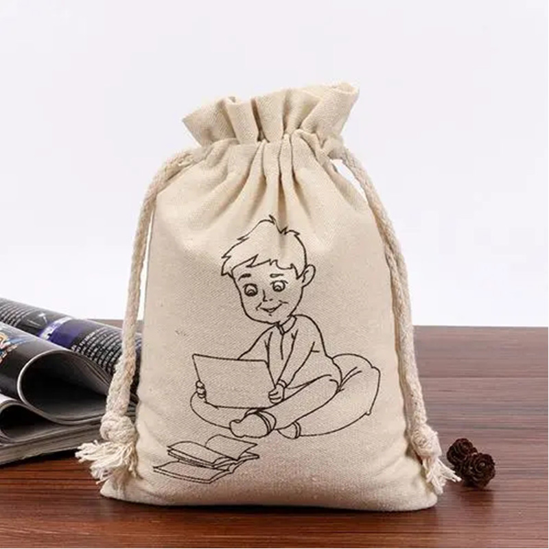 廠家定制現(xiàn)貨帆布袋 廣告手提帆布購物袋抽繩束口袋