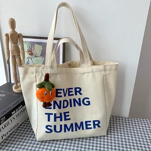 女單肩包時尚簡約帆布包定制大容量結(jié)實(shí)耐用帆布袋